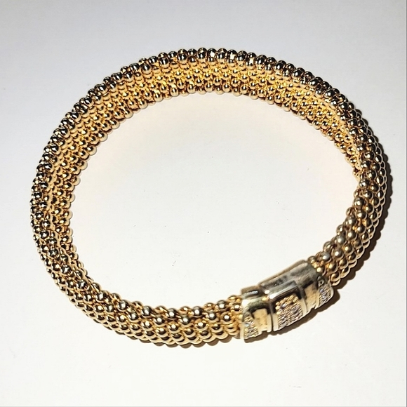 DYADEMA BRONZE POPCORN LINK BRACELET - UNUSUAL CLASP  - MADE IN ITALY - Picture 10 of 11